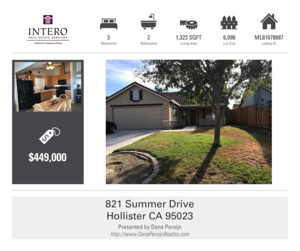 Dana Persijn Realtor Intero Real Estate Hollister